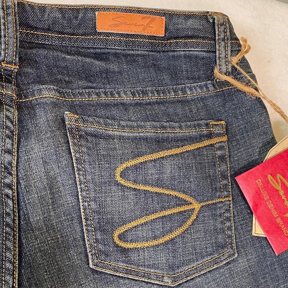 7 For All Mankind Indigo Wide Leg Jeans - Picture 5 of 8